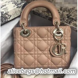 Shop Cheap Lady Dior Mini Bag in Cannage with Chain 510042 Nude