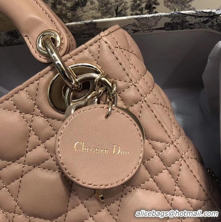 Shop Cheap Lady Dior Mini Bag in Cannage with Chain 510042 Nude