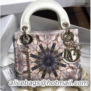 Luxurious Lady Dior Mini Bag in Cannage with Chain Multicolored KaléiDiorscopic Embroidered 510048 2019