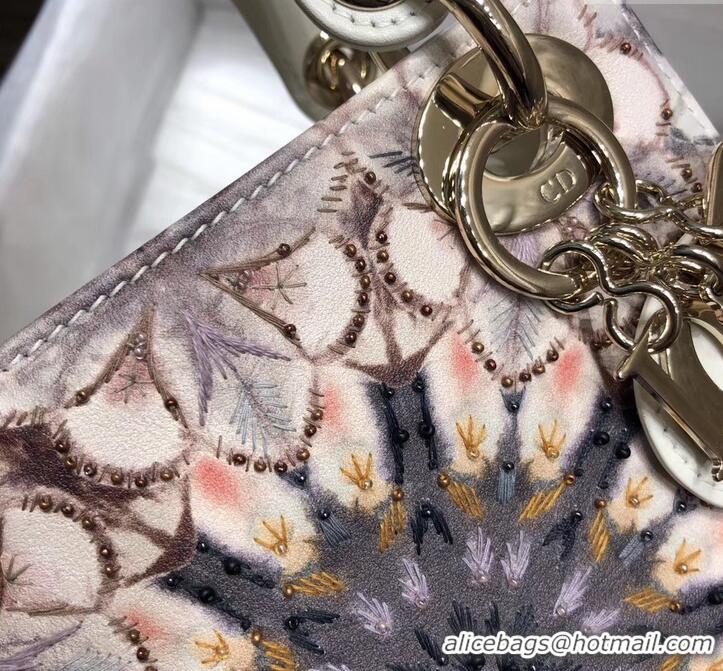 Luxurious Lady Dior Mini Bag in Cannage with Chain Multicolored KaléiDiorscopic Embroidered 510048 2019