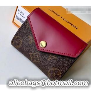 Comfortable Louis Vuitton Monogram Canvas Zoé Wallet M62932 Fuchsia 2019