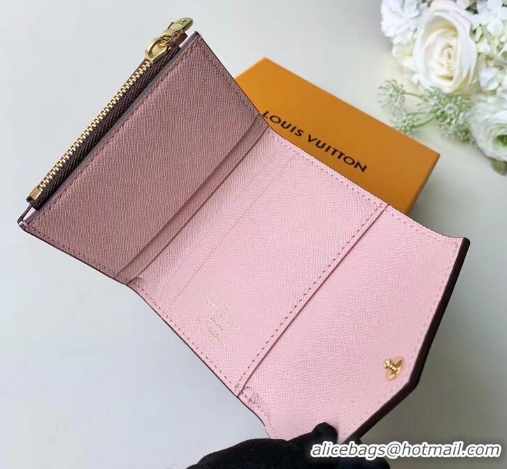 Good Taste Louis Vuitton Monogram Canvas Zoé Wallet M62933 Rose Ballerine 2019