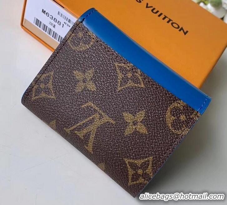 Crafted Louis Vuitton Monogram Canvas Zoé Wallet M63881 Bleu Jean 2019