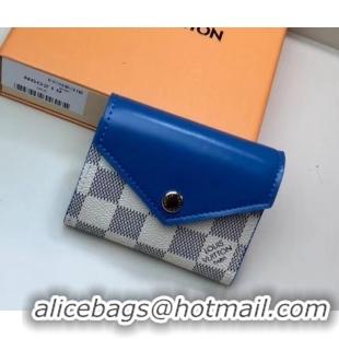 AAAAA Louis Vuitton Damier Azur Canvas Zoé Wallet N60219 Bleuet 2019