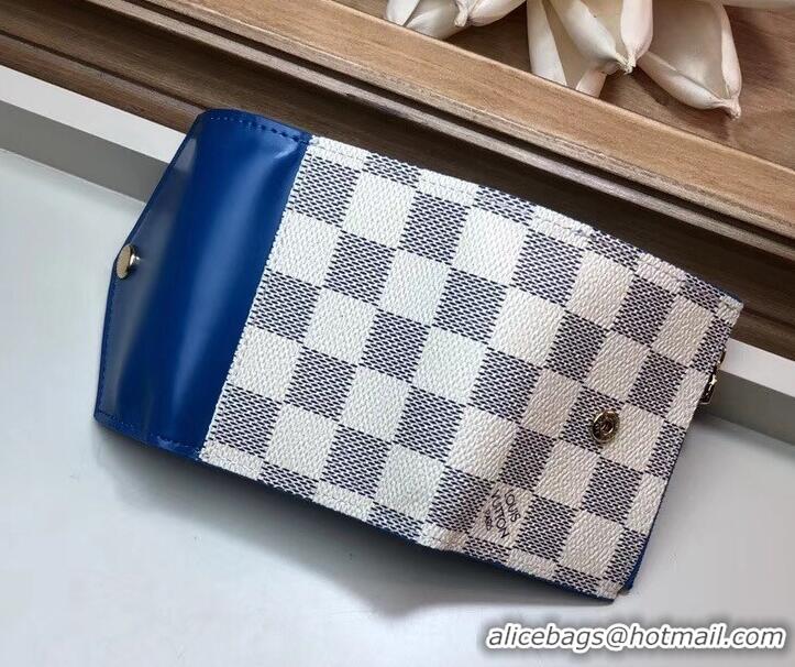 AAAAA Louis Vuitton Damier Azur Canvas Zoé Wallet N60219 Bleuet 2019