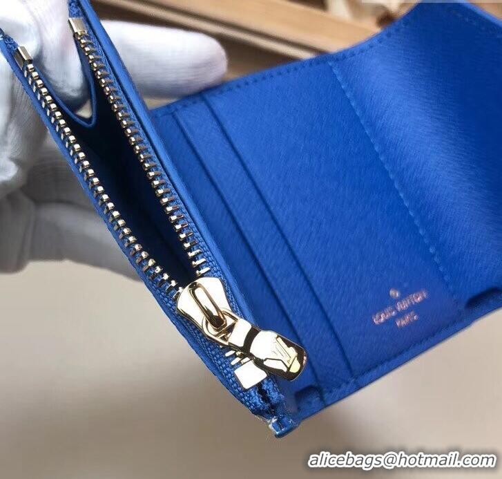 AAAAA Louis Vuitton Damier Azur Canvas Zoé Wallet N60219 Bleuet 2019