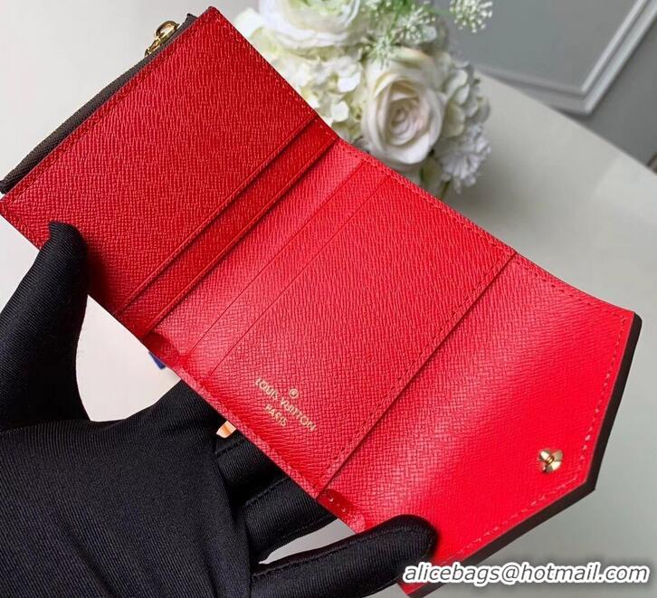 Good Quality Louis Vuitton Monogram Canvas Zoé Wallet N60166 Coquelicot 2019