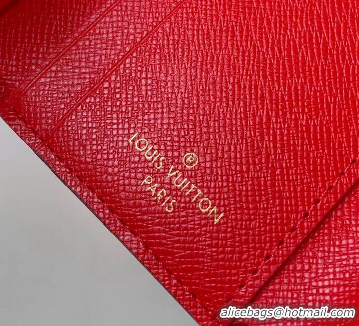 Good Quality Louis Vuitton Monogram Canvas Zoé Wallet N60166 Coquelicot 2019