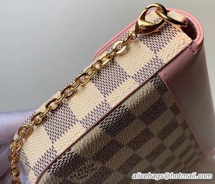 Best Price Louis Vuitton Damier Azur Canvas Pochette Felicie Chain Wallet Bag N60235 2019