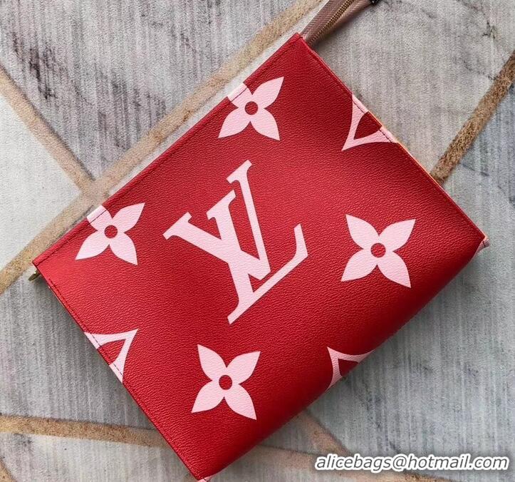 Perfect Louis Vuitton Monogram Canvas Toiletry Pouch 26 Bag M47542 Rouge 2019