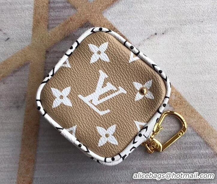 Good Quality Louis Vuitton Monogram Canvas Cube Coin Purse M67669 Kaki 2019