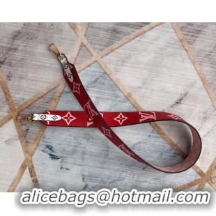 Duplicate Louis Vuitton Monogram Canvas XL Shoulder Strap Bandouliere J02442 Rouge 2019