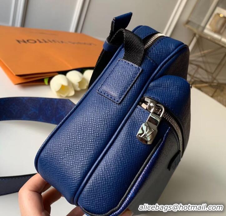 Fashion louis vuitton Outdoor Messenger bag m30242 cobalt in taiga leather