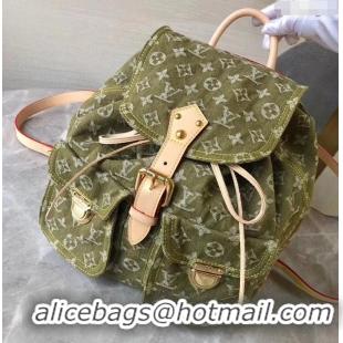 Good Looking Louis Vuitton Monogram Denim Sac A Dos Backpack PM Bag green