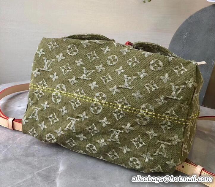 Good Looking Louis Vuitton Monogram Denim Sac A Dos Backpack PM Bag green