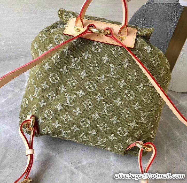 Good Looking Louis Vuitton Monogram Denim Sac A Dos Backpack PM Bag green