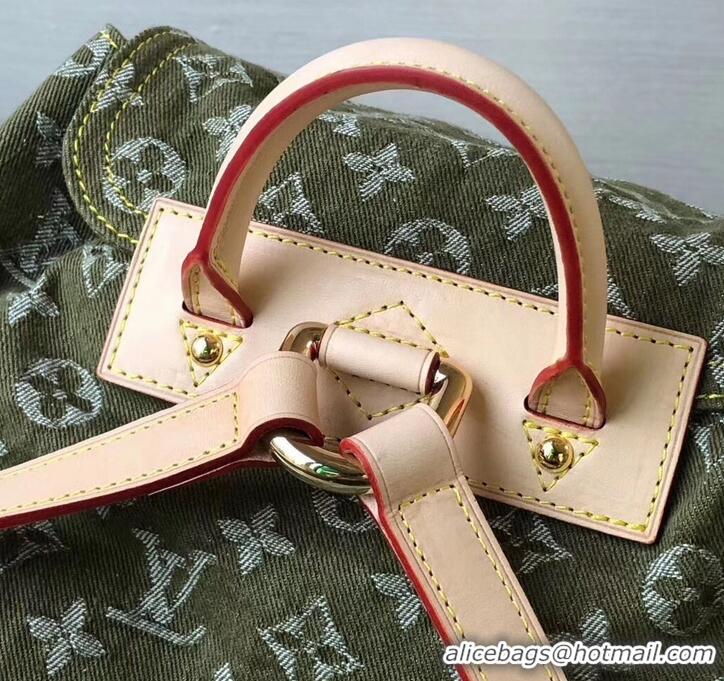 Good Looking Louis Vuitton Monogram Denim Sac A Dos Backpack PM Bag green