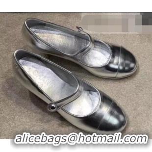 Buy Cheap Chanel Heel 6.5cm Calfskin Mary Janes Pumps G34429 Silver 2019