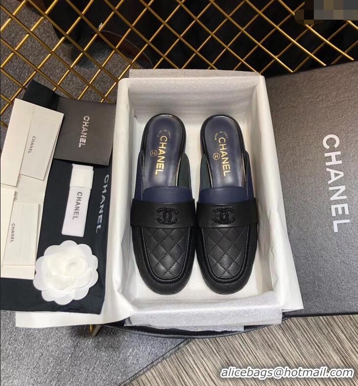 Cheapest CHANEL 3CM HEEL LAMBSKIN SANDALS G34568 BLACK 2019