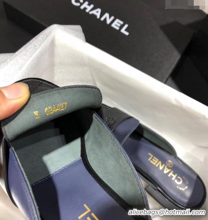 Cheapest CHANEL 3CM HEEL LAMBSKIN SANDALS G34568 BLACK 2019