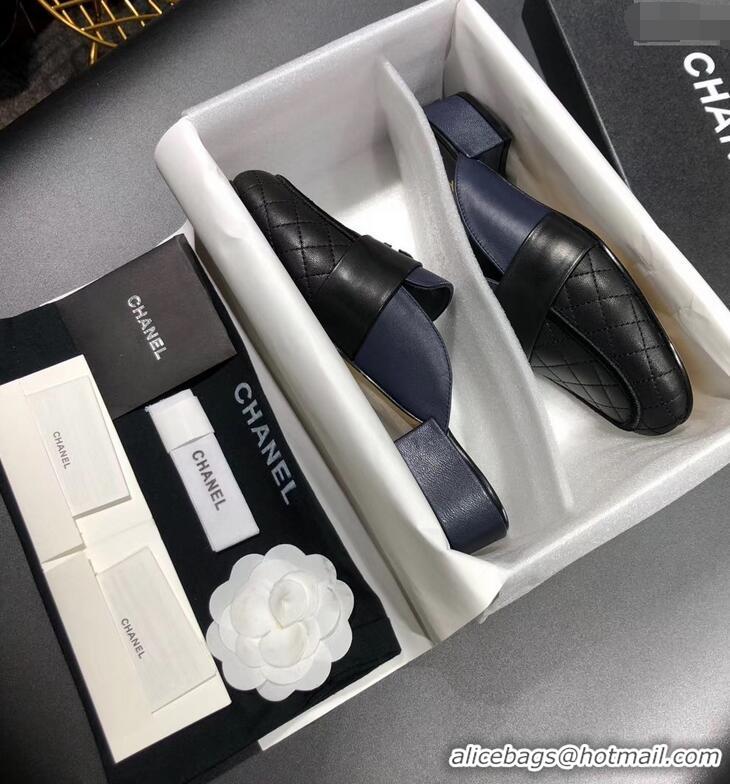 Cheapest CHANEL 3CM HEEL LAMBSKIN SANDALS G34568 BLACK 2019