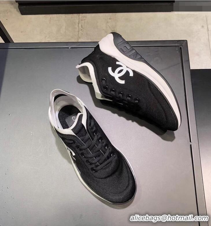 Low Cost CHANEL FABRIC SNEAKERS G34763 BLACK 2019