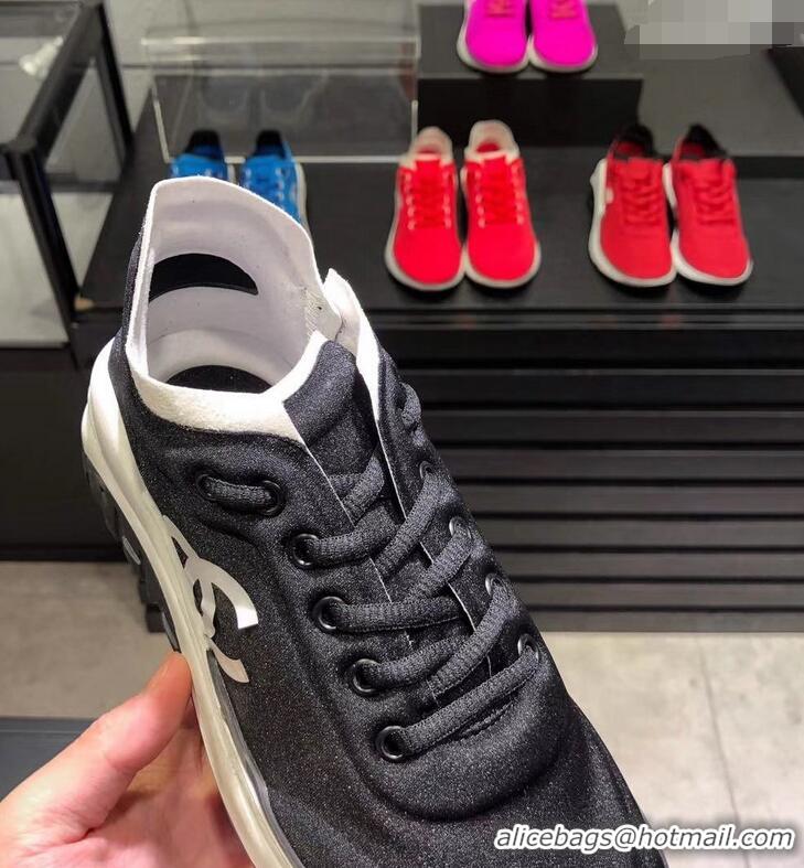 Low Cost CHANEL FABRIC SNEAKERS G34763 BLACK 2019