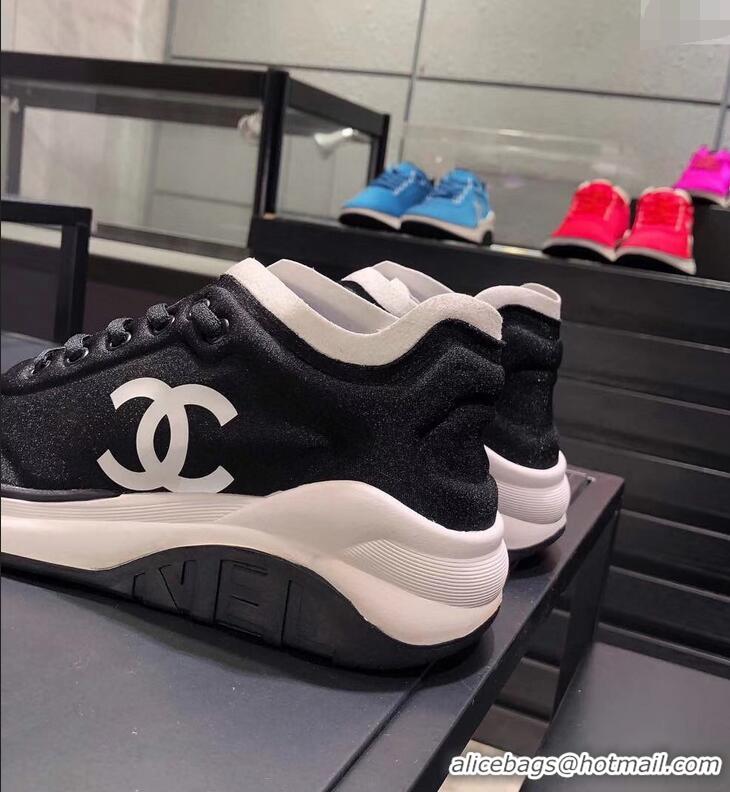 Low Cost CHANEL FABRIC SNEAKERS G34763 BLACK 2019