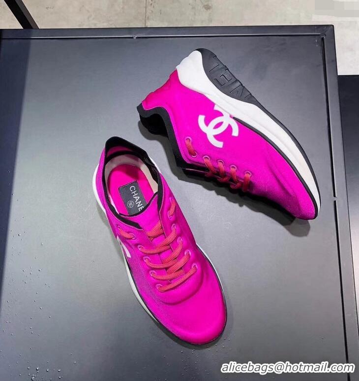 Buy Discount CHANEL FABRIC SNEAKERS G34763 Fuchsia 2019