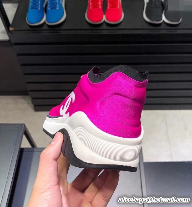 Buy Discount CHANEL FABRIC SNEAKERS G34763 Fuchsia 2019