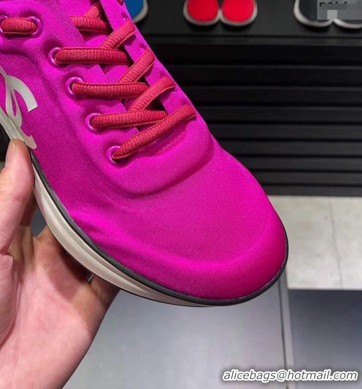 Buy Discount CHANEL FABRIC SNEAKERS G34763 Fuchsia 2019