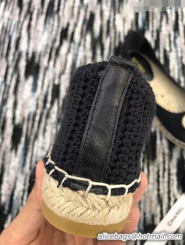 Low Price Gucci Crochet Espadrille With Pearls Double G 524974 Black