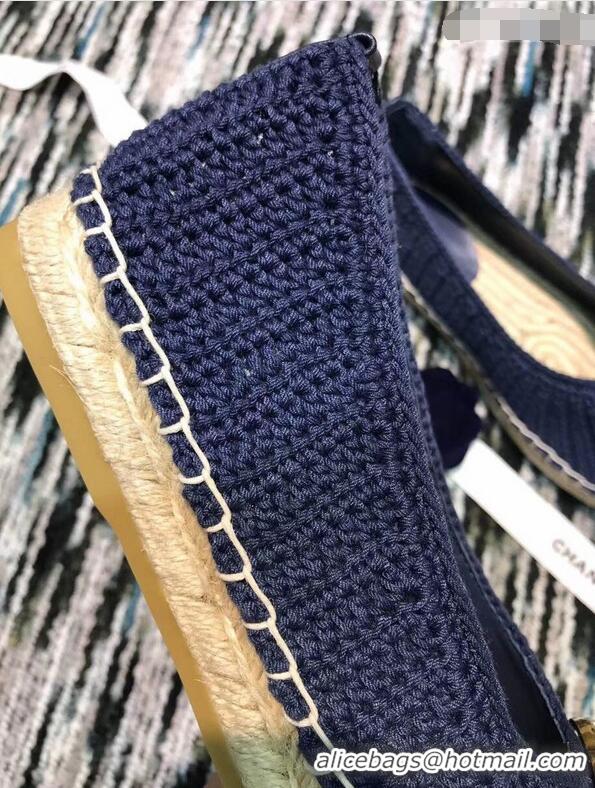 Super Quality Gucci Crochet Espadrille With Pearls Double G 524974 Blue