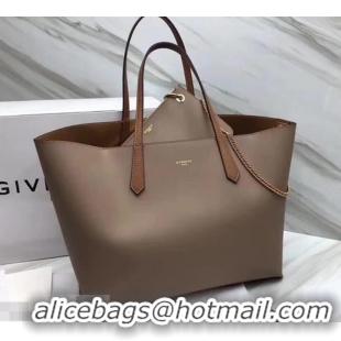 Luxury Discount Givenchy GV Shopper Tote Bag in Smooth Leather 501425 Grey