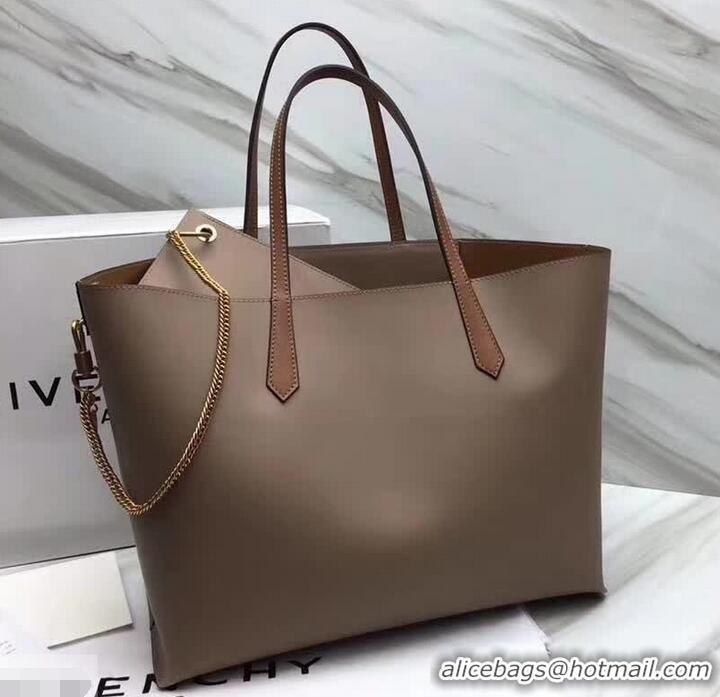 Luxury Discount Givenchy GV Shopper Tote Bag in Smooth Leather 501425 Grey