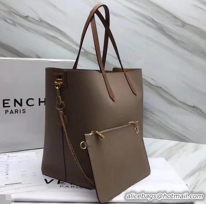 Luxury Discount Givenchy GV Shopper Tote Bag in Smooth Leather 501425 Grey