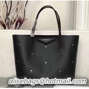 Luxury Givenchy Shopper Tote Bag in Studded Leather 501426 Black