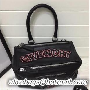 Good Product Givenchy Pandora Embroideried Givenchy Logo 501429 Black