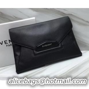 Good Looking Givenchy Large Envelope Clutch 501433 Black/Silver