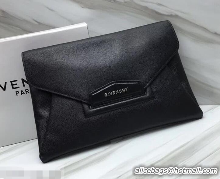 Good Looking Givenchy Large Envelope Clutch 501433 Black/Silver