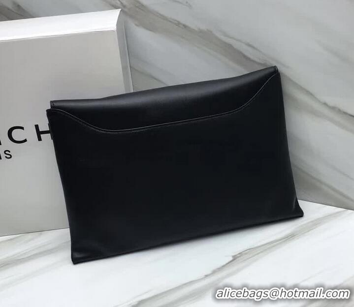 Best Product Givenchy Large Envelope Clutch 501434 Black/White Logo