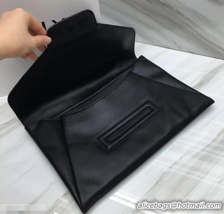 Best Product Givenchy Large Envelope Clutch 501434 Black/White Logo