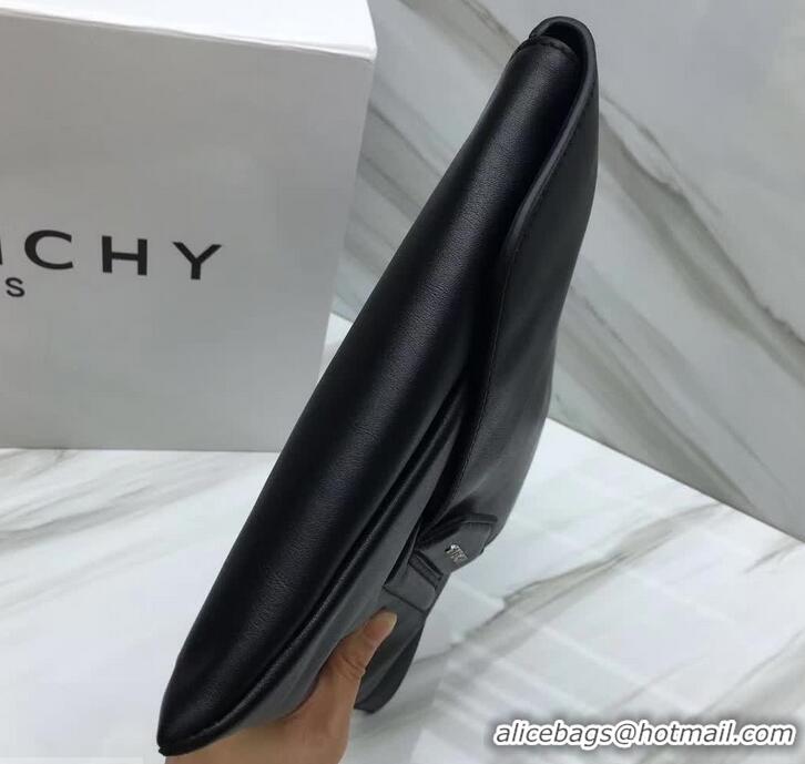 Best Product Givenchy Large Envelope Clutch 501434 Black/White Logo