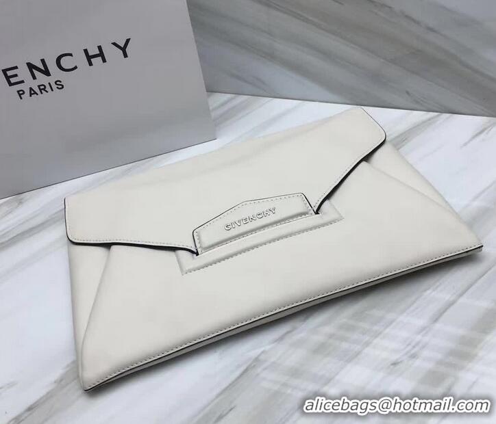 Hot Sale Givenchy Large Envelope Clutch 501434 White Logo