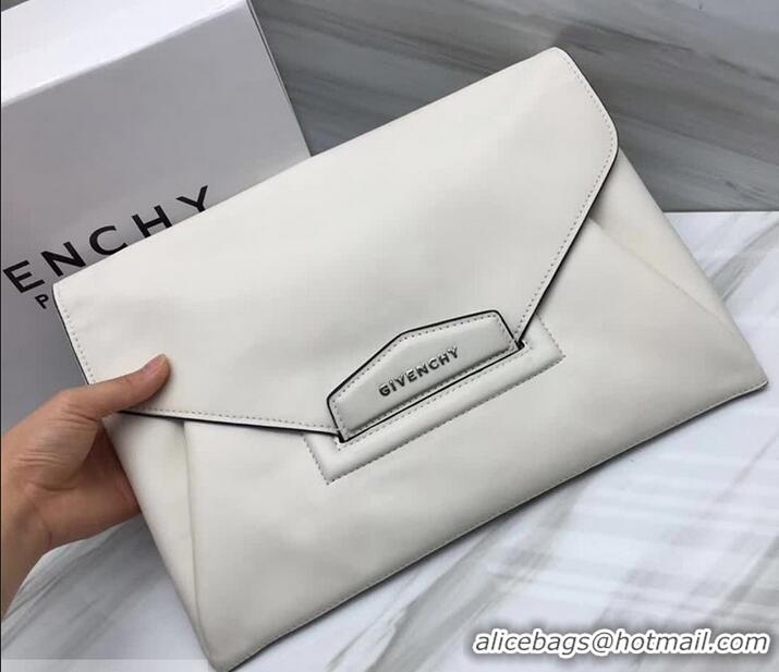 Hot Sale Givenchy Large Envelope Clutch 501434 White Logo