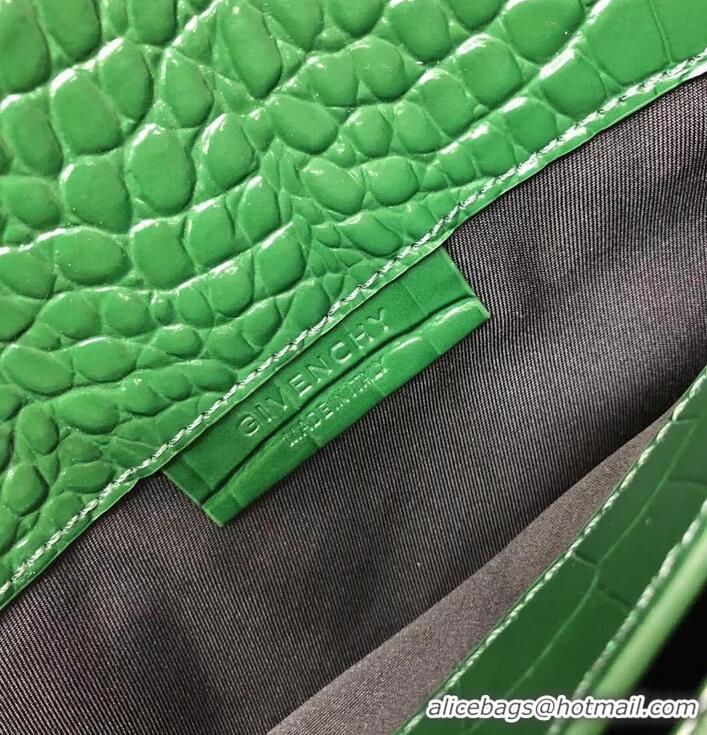 New Fashion Givenchy Large Envelope Embossed Crocodile Clutch 501436 Green