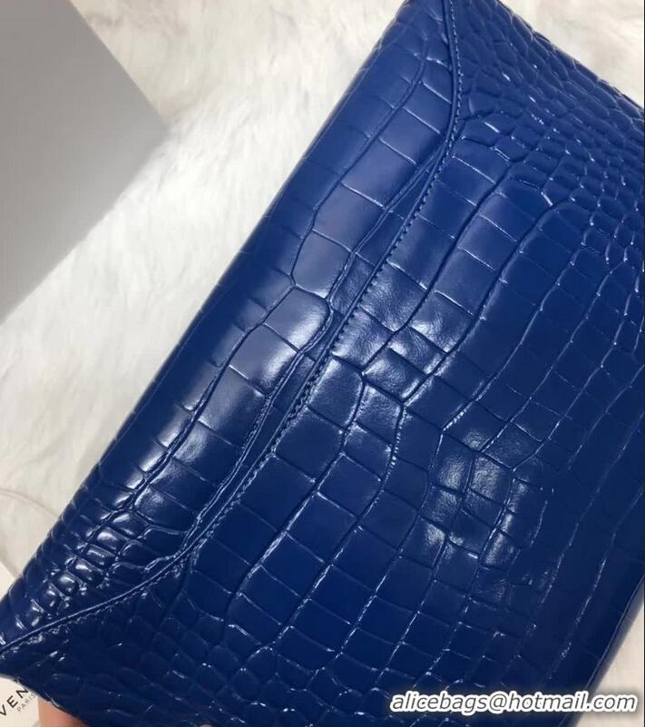 Discounts Givenchy Large Envelope Embossed Crocodile Clutch 501436 Blue