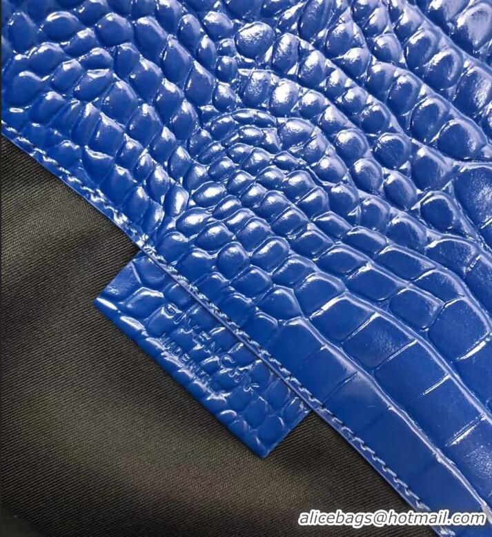 Discounts Givenchy Large Envelope Embossed Crocodile Clutch 501436 Blue