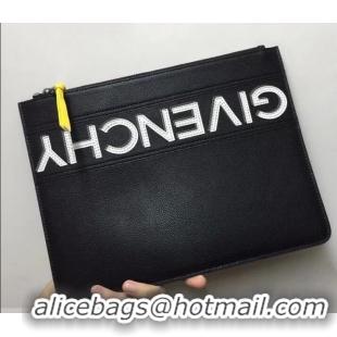 Popular Style Givenchy Printed Logo Large Clutch 501438 Black/White