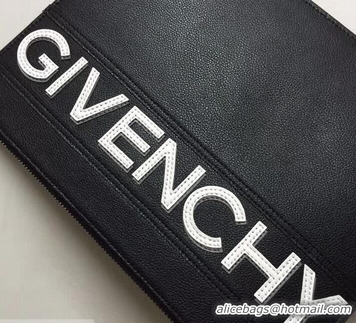 Popular Style Givenchy Printed Logo Large Clutch 501438 Black/White